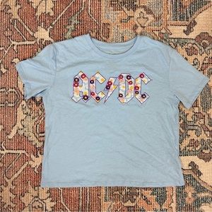 ACDC Shirt XS Baby Blue Needle Point